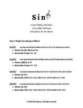 Preview of SING: A Sight Reading Curriculum
