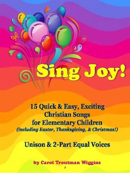 Preview of SING JOY! (15 Exciting Christian Songs  for Elementary Children)