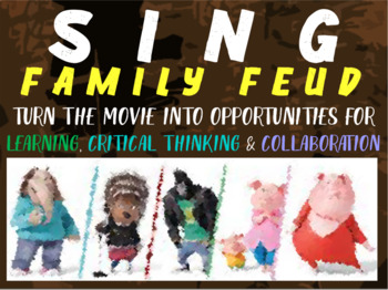 Preview of SING MOVIE FAMILY FEUD GAME - FUN, ENGAGING, INTERACTIVE CLASS ACTIVITY