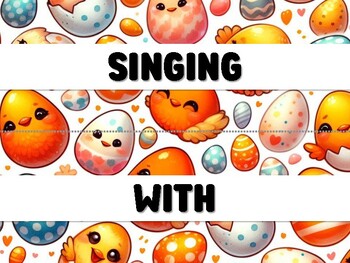 Preview of SINGING WITH MY FRIENDS! HAPPY EASTER! Easter Bulletin Board Decor Kit