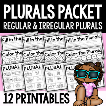 Preview of Irregular Plural Nouns Worksheet Bundle | Regular Plural Nouns Worksheet Bundle