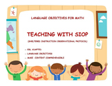 SIOP Language Objectives for First Grade Math and Lesson Plan