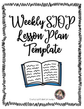 Preview of Weekly SIOP Lesson Plan Template (For ESL or all learners!)