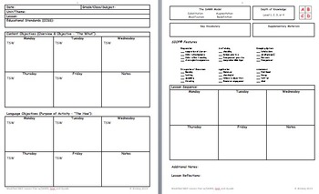 Preview of SIOP Lesson Template_modified