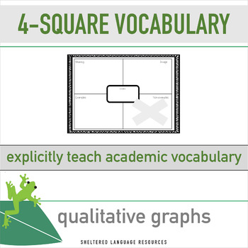 Preview of Qualitative Graphs Vocabulary 4-Square