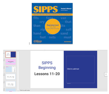 Preview of SIPPS Beginning Bundle - Teacher Manual Quick Reference Guide & Companion Slides