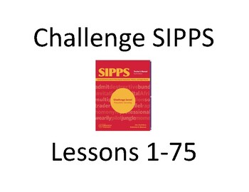 Preview of SIPPS Challenge Quick Reference Guide Example Lessons 1-2