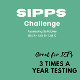 SIPPS Challenge - Sight Syllable Assessment - Record Page