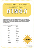 SIPPS Challenge Sight Syllable Bingo #3