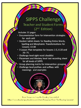 Preview of SIPPS Challenge Teacher Forms and More 2