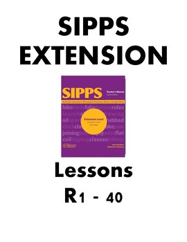 Preview of SIPPS Extension Quick Reference Guide Example Lesson 1-2