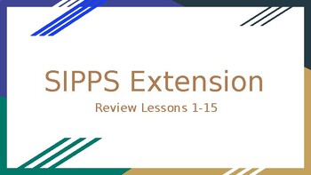 Preview of SIPPS Extension Companion Slides Review Lessons 1-15