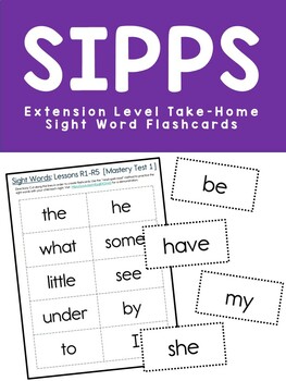 Preview of SIPPS Extension Aligned Level Take-Home Sight Word Flashcards