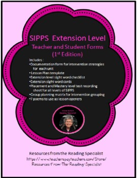 Preview of SIPPS Extension Teacher Forms and More