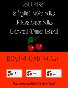 Preview of SIPPS Sight Words Flashcards Level 1!