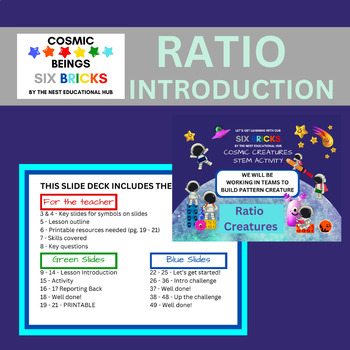 Preview of SIX BRICKS - Exploring Ratio (An introduction to ratio)