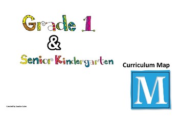 Preview of SK (FDK) and Grade One Curriculum Map for the Ontario Math Curriculum - Spiraled