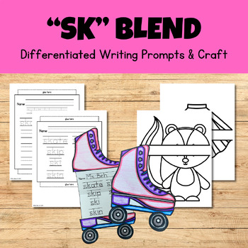 Preview of SK Beginning Consonant Blend Writing Craftivity - Phonics Writing & Craft
