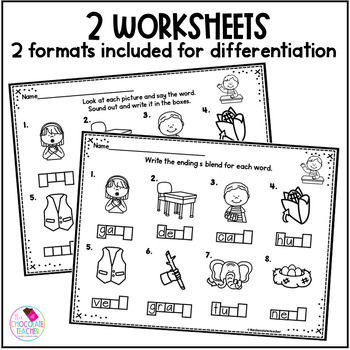 Final Consonant Blends | S Blends | SK SP ST | Phonics Task Cards