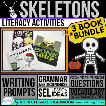 Preview of SKELETONS READ ALOUD ACTIVITIES October picture book companions Halloween