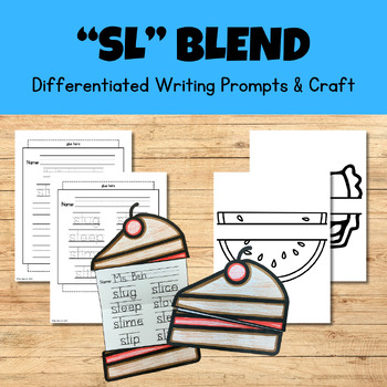 Preview of SL Beginning Consonant Blend Writing Craftivity - Phonics Writing & Craft