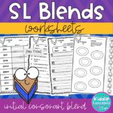 SL Blends Worksheets - Initial Consonant Blends