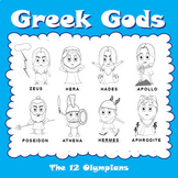 SL - Greek Gods - The 12 Olympians - Summary Sheets, Cross