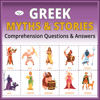 Preview of SL - Greek Myths and Stories - FREE Comprehension Questions and Answers