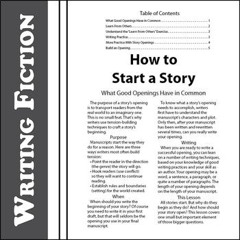how to start a story off examples