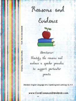 Preview of SL.4.3 Fourth Grade Common Core Worksheets, Activity, and Poster