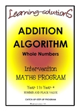 ADDITION ALGORITHM - Whole Class Program - Includes Screen