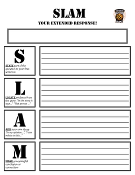 SLAM Response - Guided Reading Response by Courtney | TpT