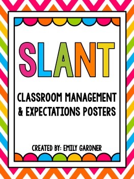 SLANT Classroom Posters FREEBIE by Emily Gardner | TPT