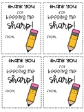 Teacher Gift Tags ~ Thank you for Keeping me Sharp!