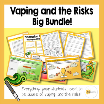 Preview of Vaping and the Risks | Big Bundle | PPT/Worksheets/Discussion | Download and Go!