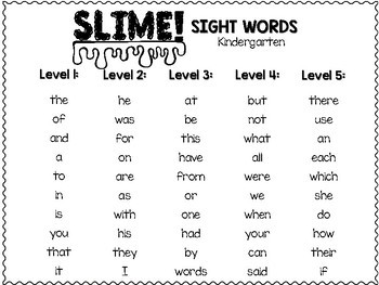 slime words