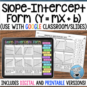 Preview of SLOPE-INTERCEPT FORM MATCHING DIGITAL and PRINTABLE