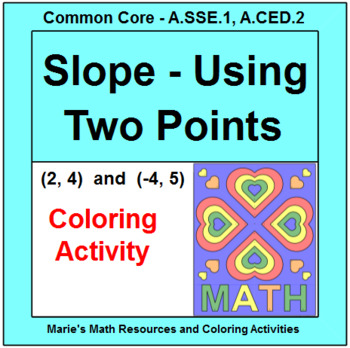 Download SLOPE: SLOPE OF TWO POINTS COLORING ACTIVITY #4 | TpT
