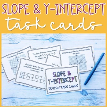 Preview of Slope and Y-Intercept Practice Task Cards