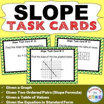 Preview of SLOPE  - Task Cards {40 Cards}