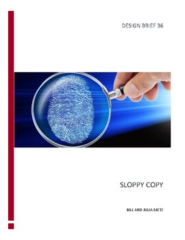 Preview of SLOPPY COPY - A DESIGN BRIEF