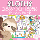 SLOTHS Classrooms Labels | Editable Name Tags, Posters & D