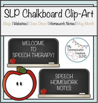 Preview of SLP Chalkboard Clip-Art Set
