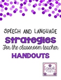SLP Classroom Strategies