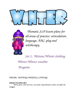 Preview of SLP Complete Set of Lessons for Winter - Set 1