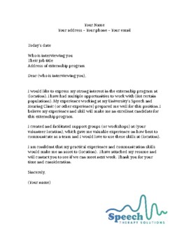 SLP Cover Letter Externship By MedSLP Teachers Pay Teachers   Original 6620639 1 