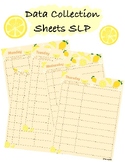 SLP Data Collection Sheets Freebie Lemon Theme