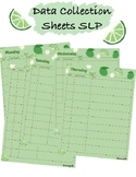 SLP Data Collection Sheets Freebie Lime Theme