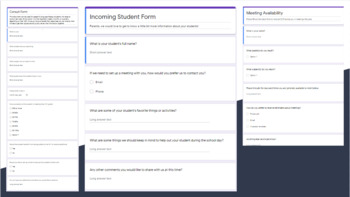 Preview of SLP Forms (Consult, Meeting Availability, Incoming Students)