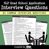 SLP Grad School Application Interview Questions
